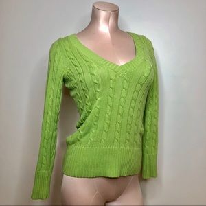 🌸 Springtime Green V neck sweater